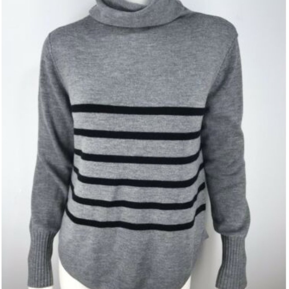 French Connection Striped Turtleneck Sweater